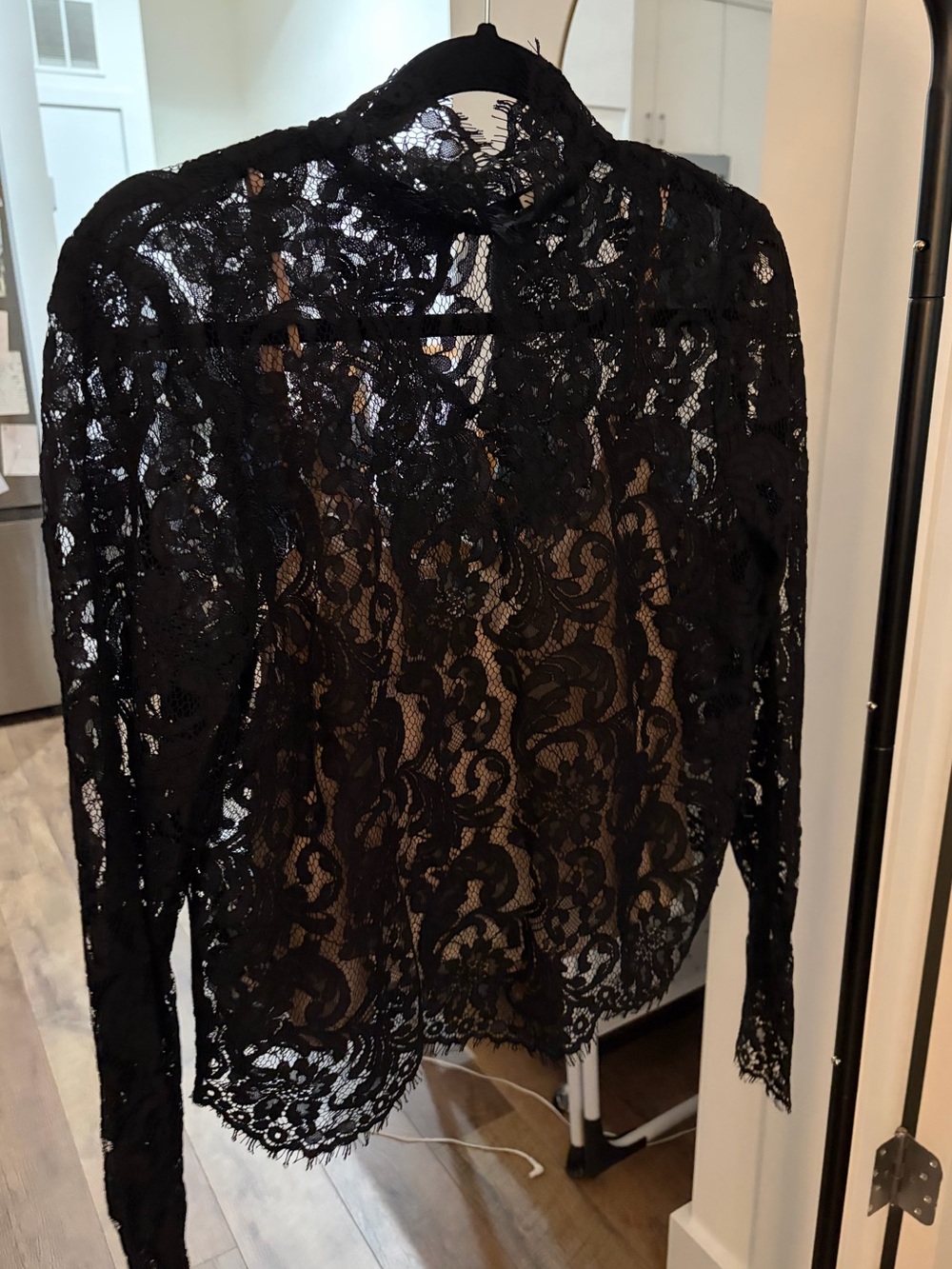 Aritzia Black Floral Shirt